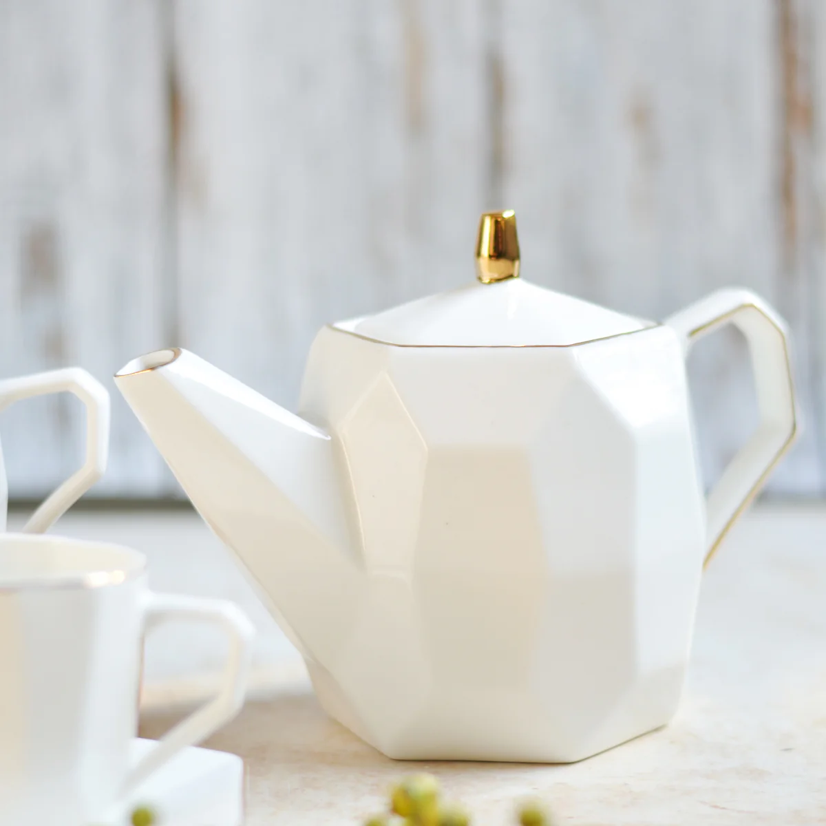 Modern Tea Set White - Image 4