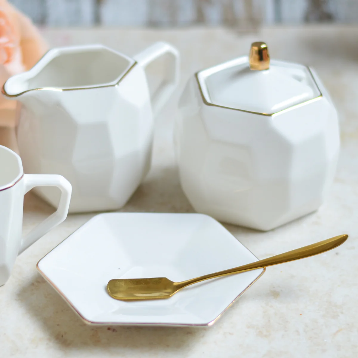 Modern Tea Set White - Image 9