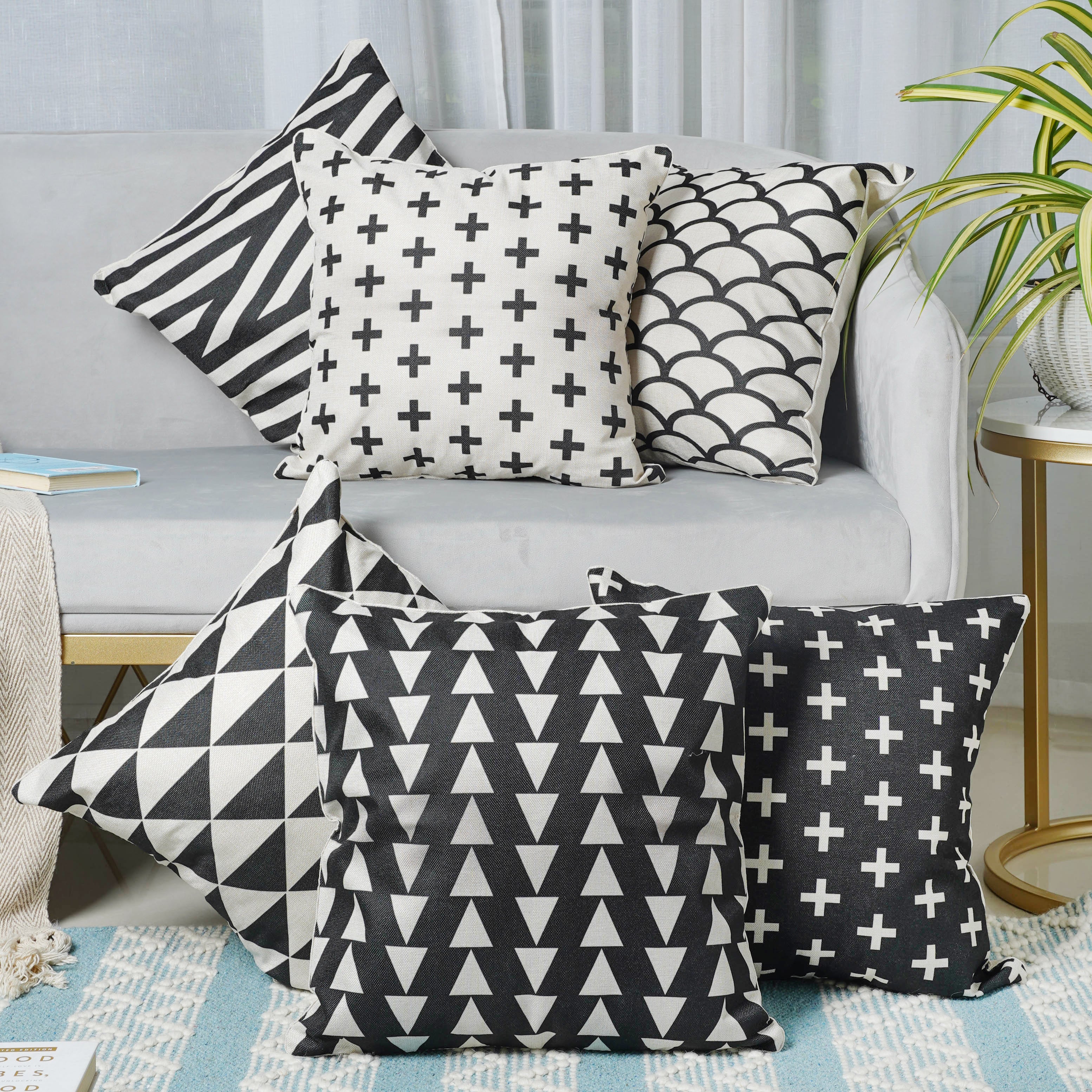 Monochrome Cushion Cover Set of 2 - Image 7