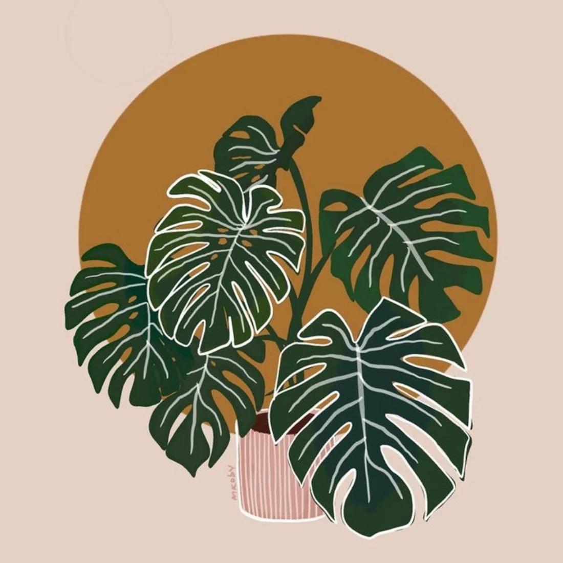 Monstera DIY Kit Paint By Numbers