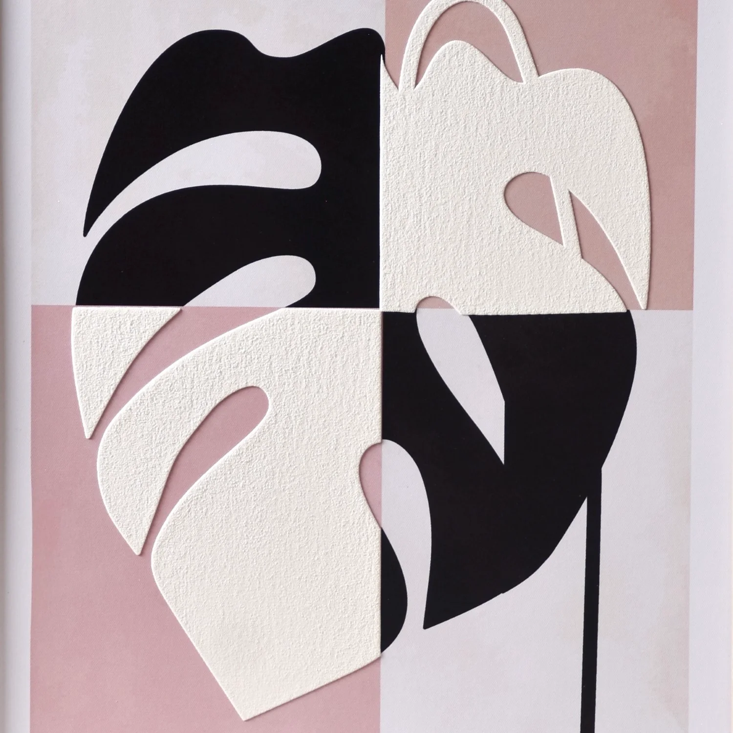 Monstera Leaf Embossed Art For Wall Decor 23x17 Inch - Image 4