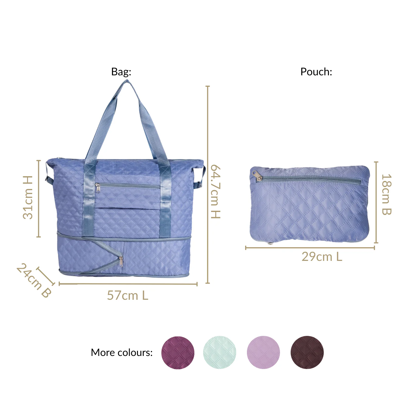 Montara Travel Tote Bag Expandable Foldable - Image 4
