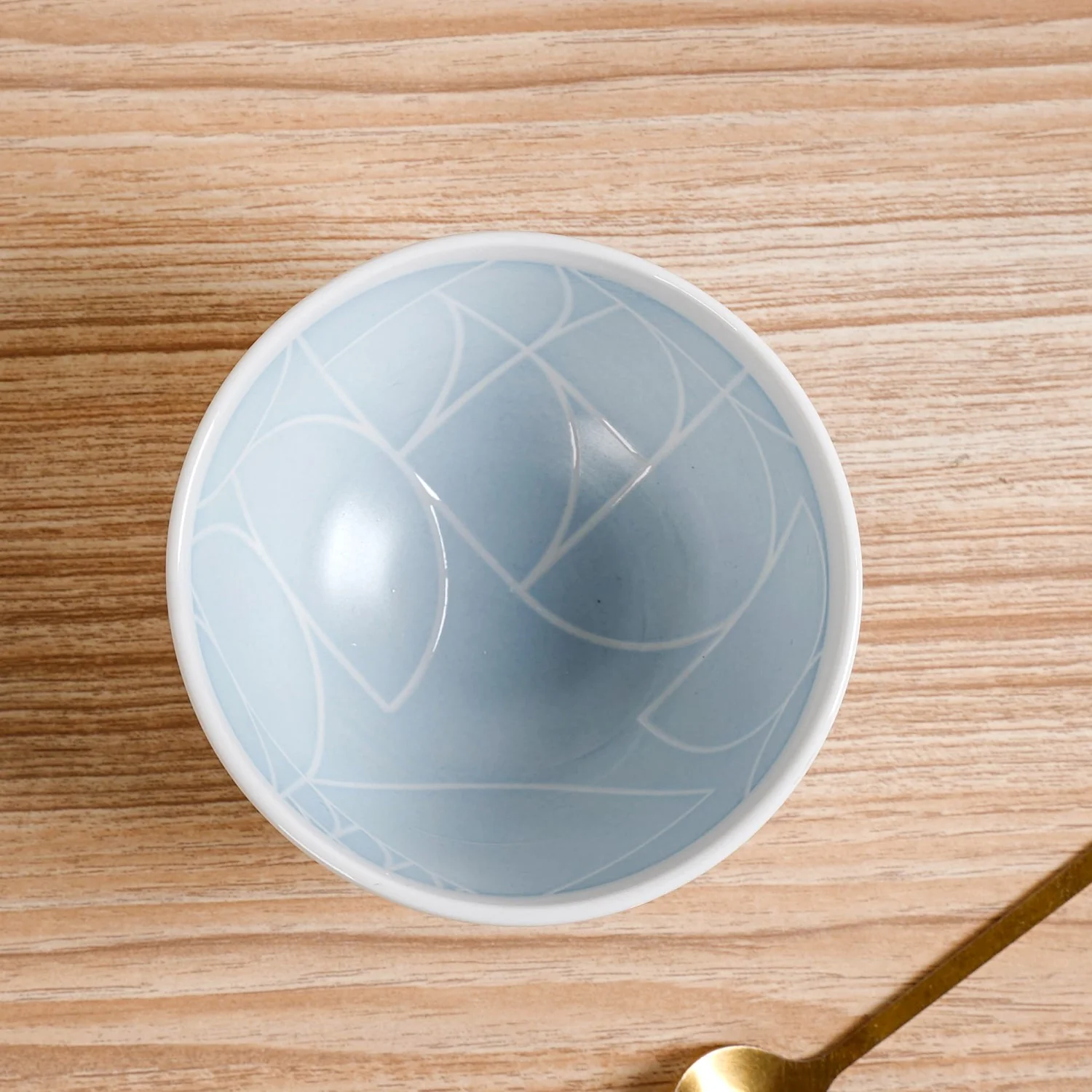 Monvia Art Deco Printed Snack Bowl Set Of 4 Blue 325ml - Image 2