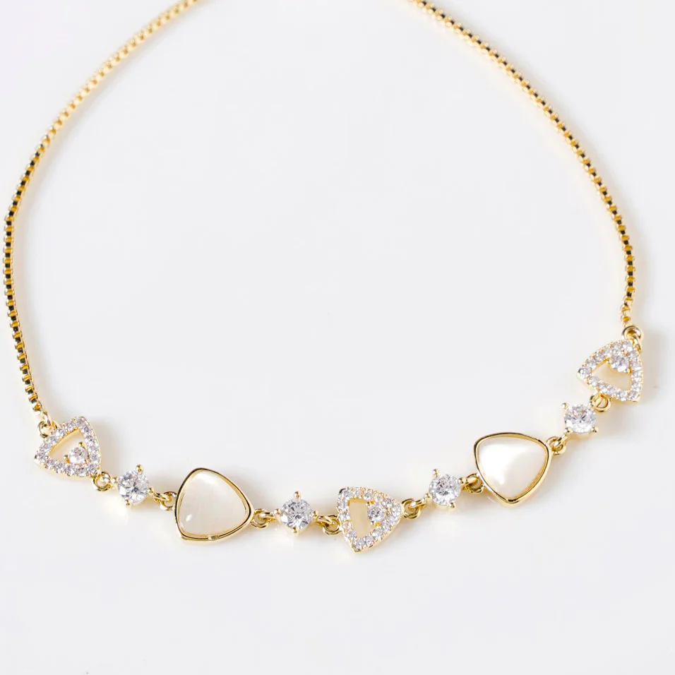 Moonstone Gold Chain Bracelet - Image 5