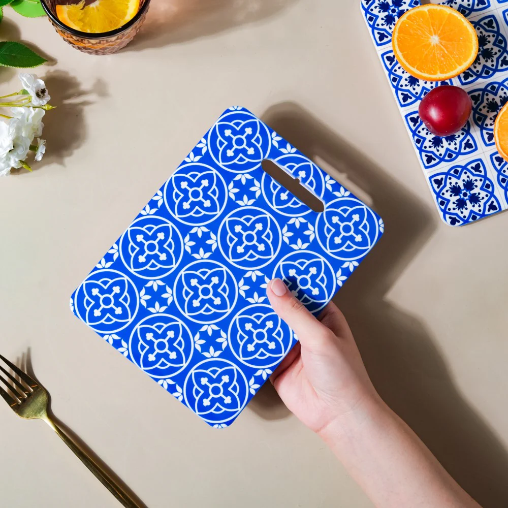 Moroccan Art Rectangle Trivet Blue 7 Inch - Image 2