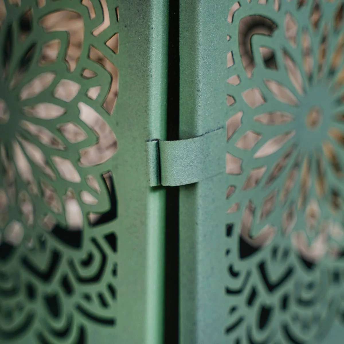 Moroccan Decorative Metal Lantern Sage Green - Image 9