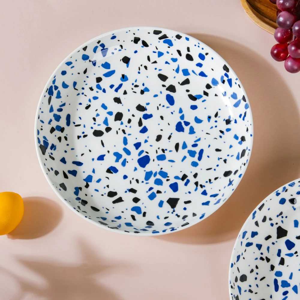 Mosaic Plate Blue Set of 2 8.5 Inch - Image 4