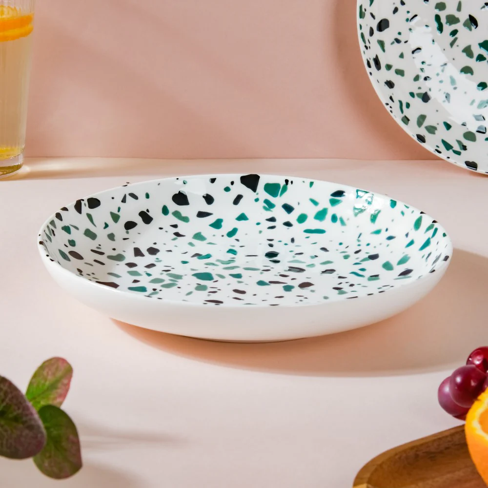 Mosaic Plate Dark Green Set Of 2 8.5 Inch - Image 7