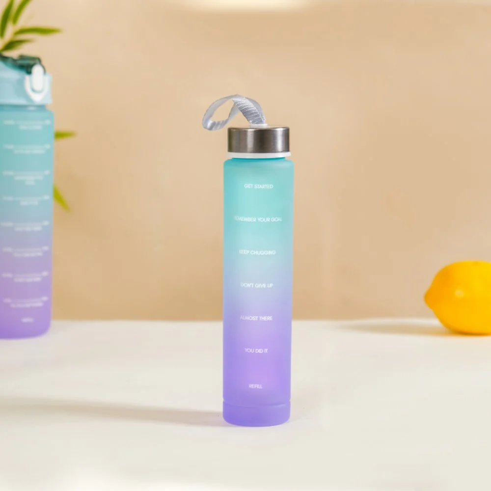 Set Of 3 Motivational Water Bottles Green Lavender - Image 16