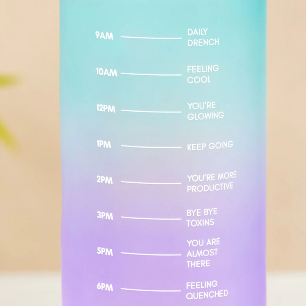 Set Of 3 Motivational Water Bottles Green Lavender - Image 23