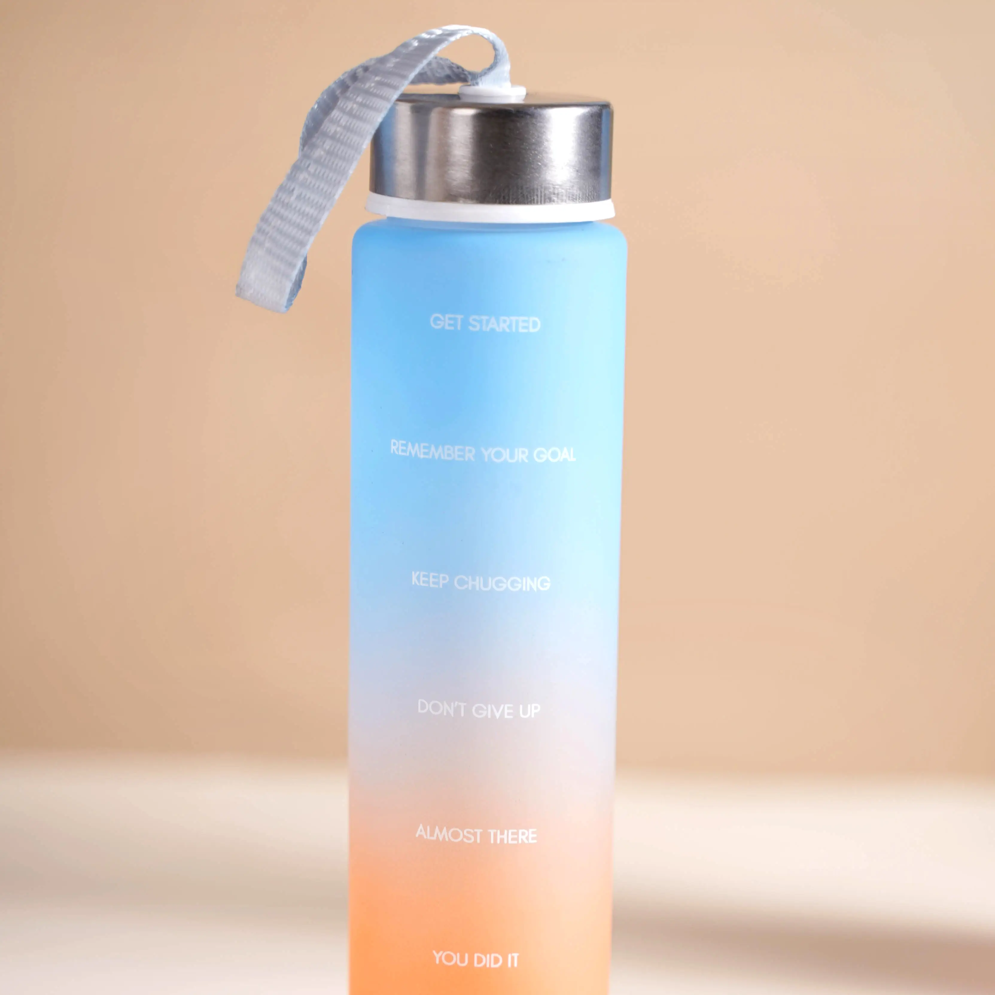 Motivational Water Bottles Set of 3 Blue Orange - Image 19