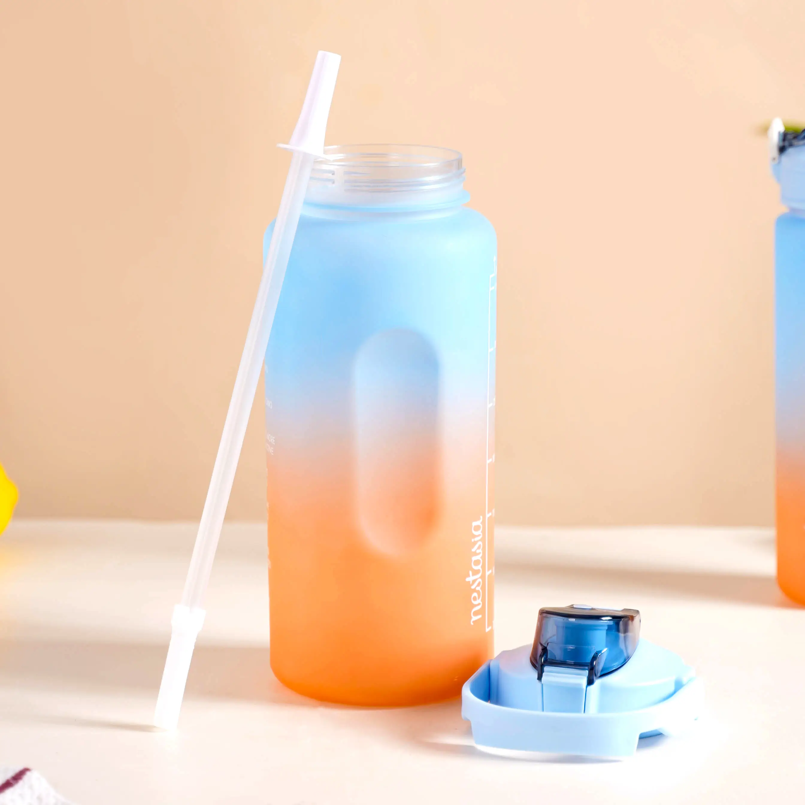 Motivational Water Bottles Set of 3 Blue Orange - Image 32