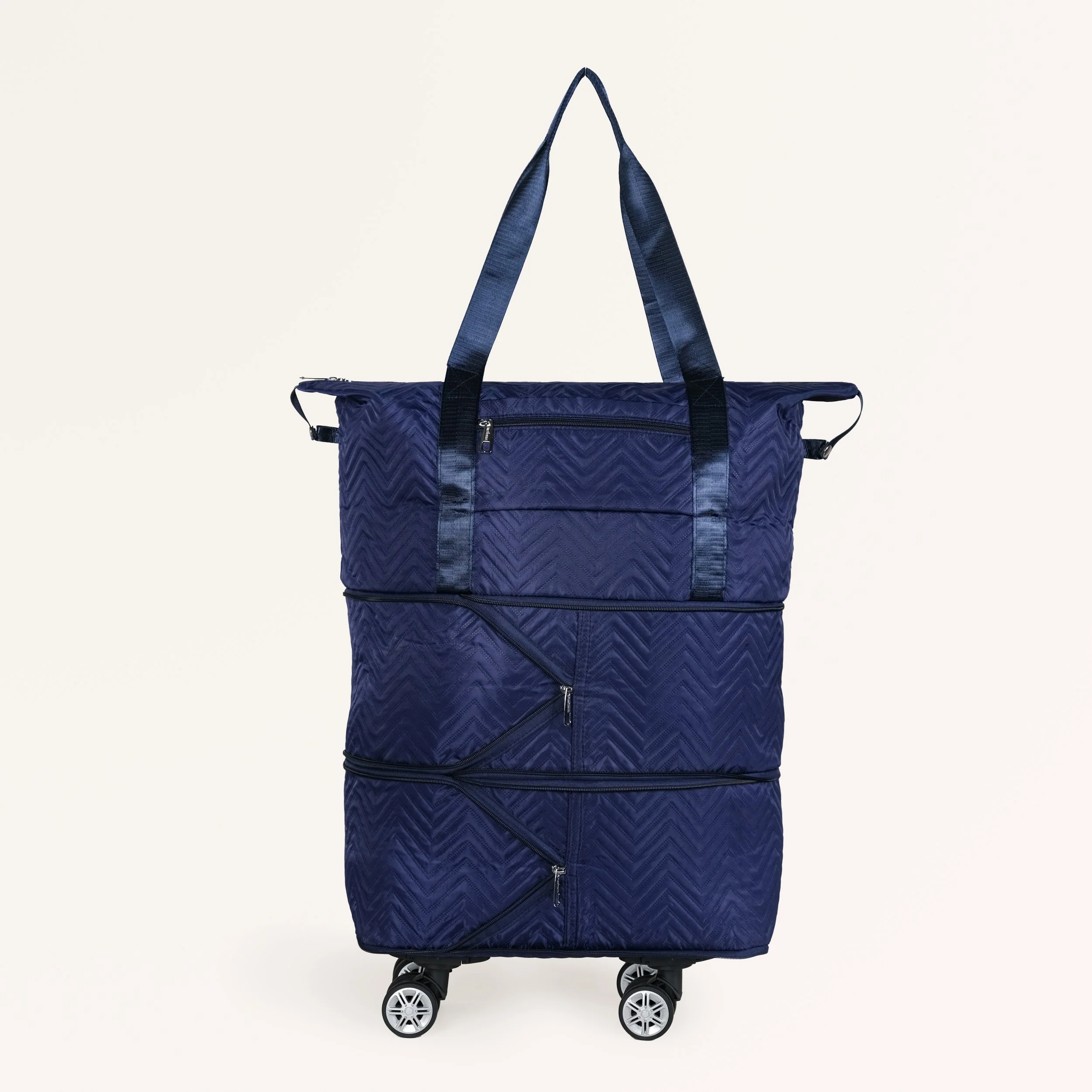 Movo Dual Expansion Travel Bag With Removable Wheels Dark Blue - Image 11