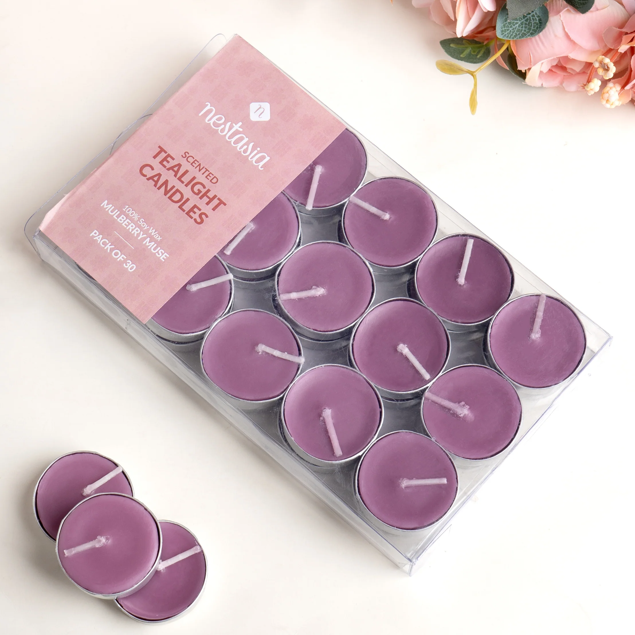 Mulberry Muse Fragrant Tealights Set Of 30 - Image 7