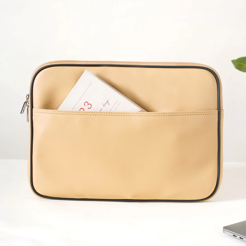 Multi Functional Water Resistant Laptop Sleeve Beige - Image 4