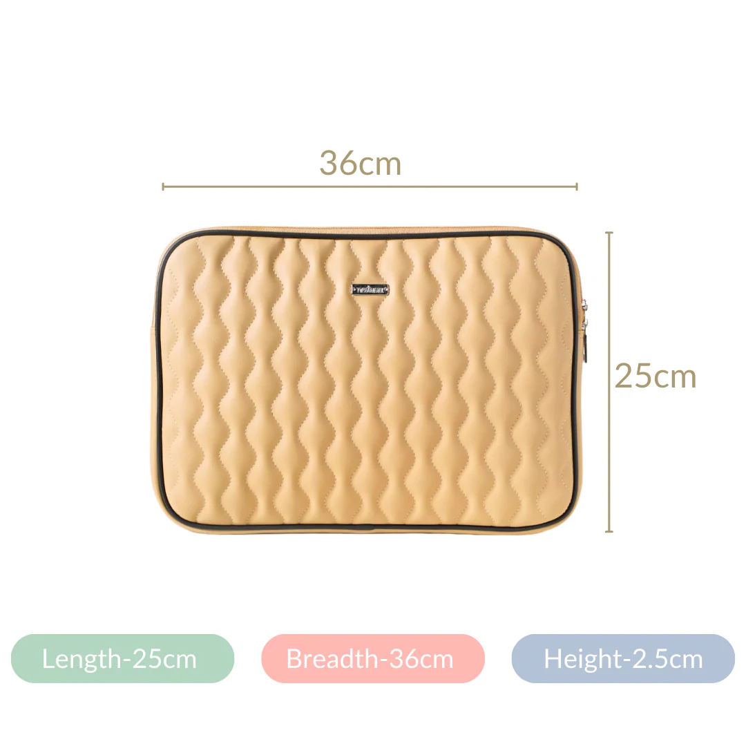Multi Functional Water Resistant Laptop Sleeve Beige - Image 7