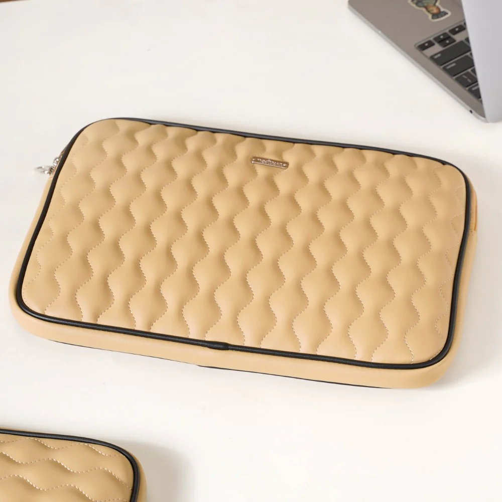 Multi Functional Water Resistant Laptop Sleeve Beige - Image 9