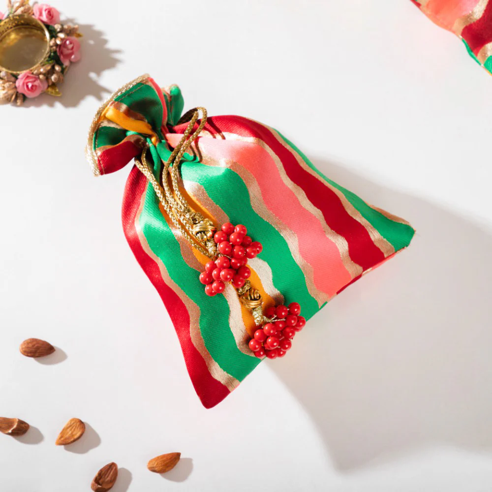 Multicolor Festive Potli Set Of 2 - Image 5