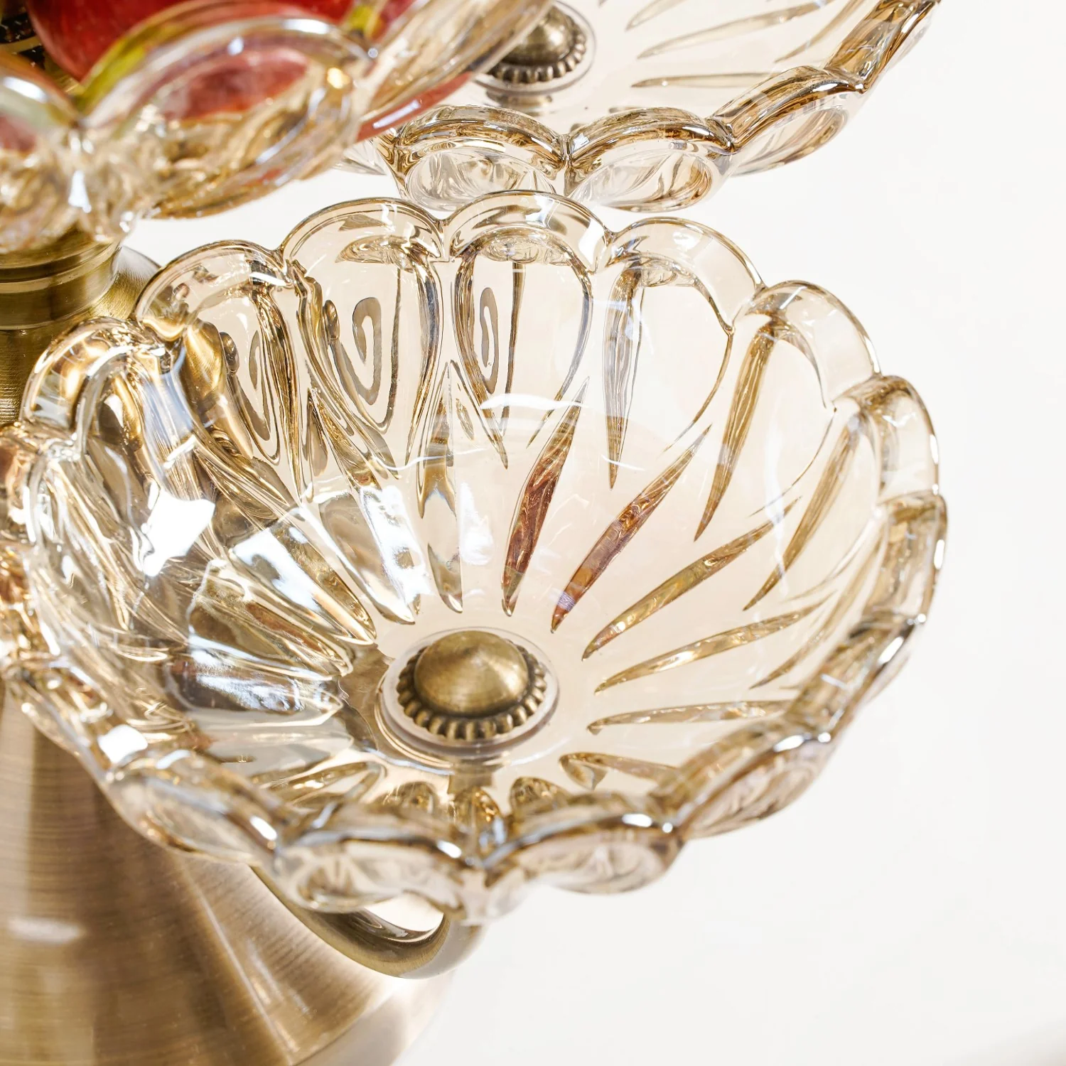 Multilayer Decorative Rotating Glass Bowls Set of 5 With Stand - Image 7