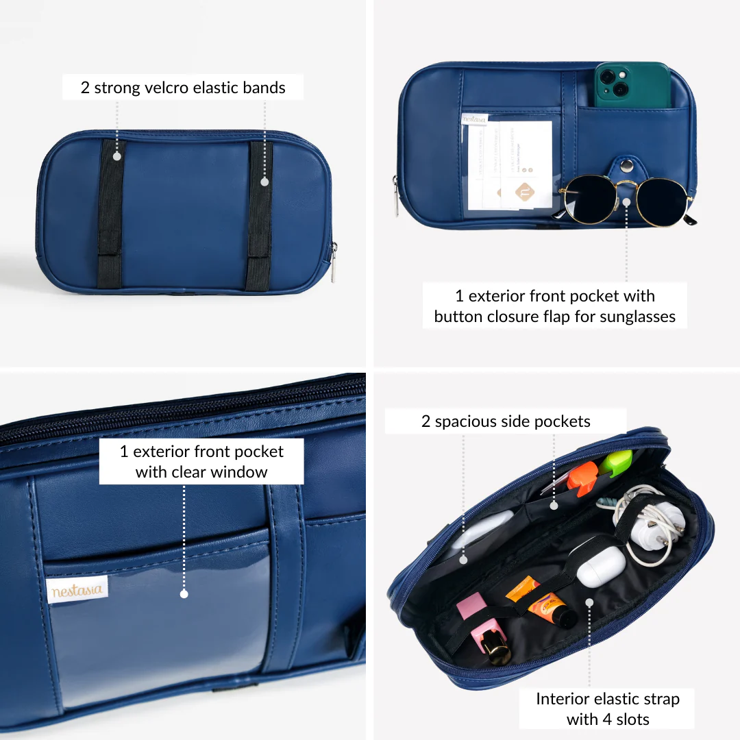Multipurpose Car Sun Visor Organizer Blue - Image 6