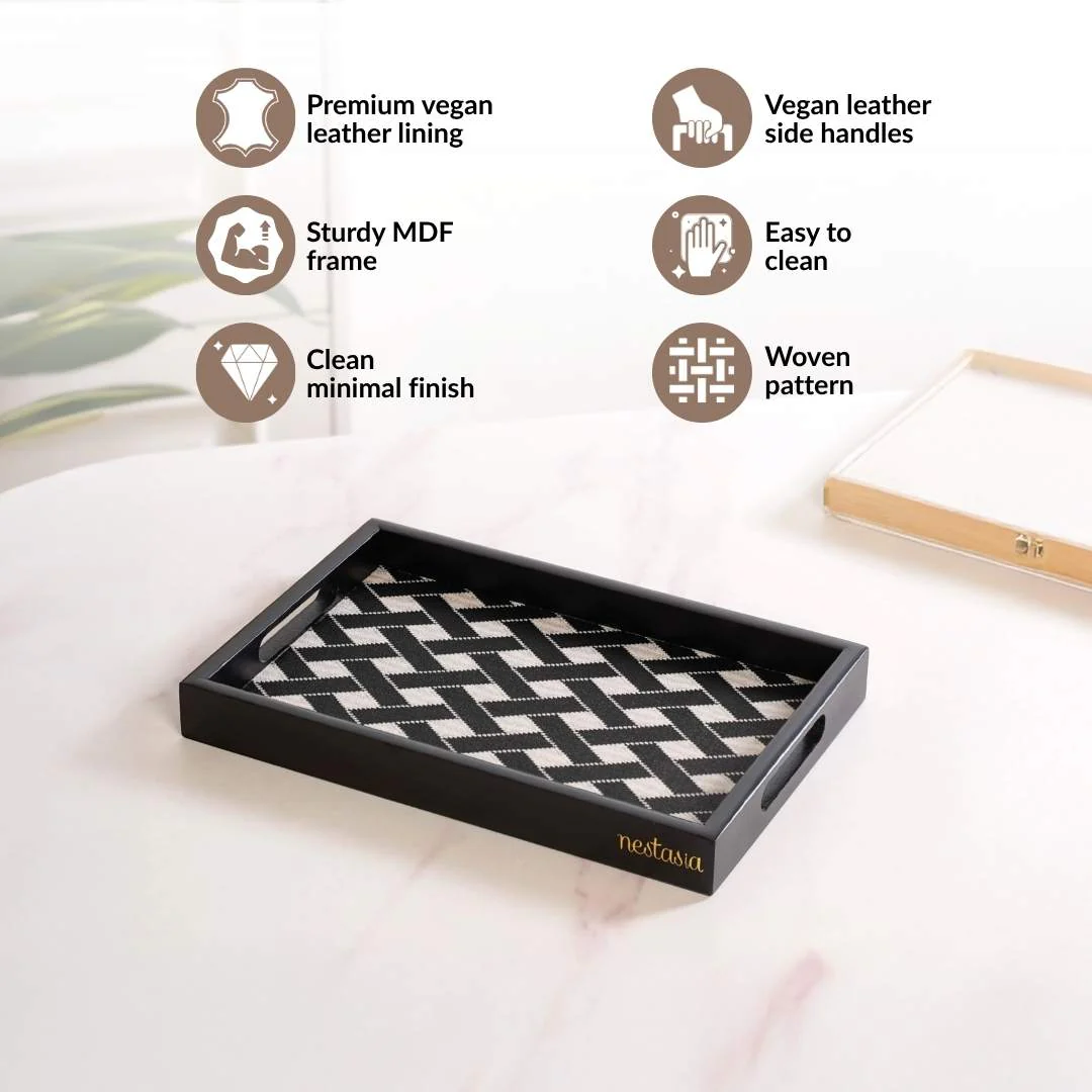 Multipurpose Decorative Tray Black Small - Image 2