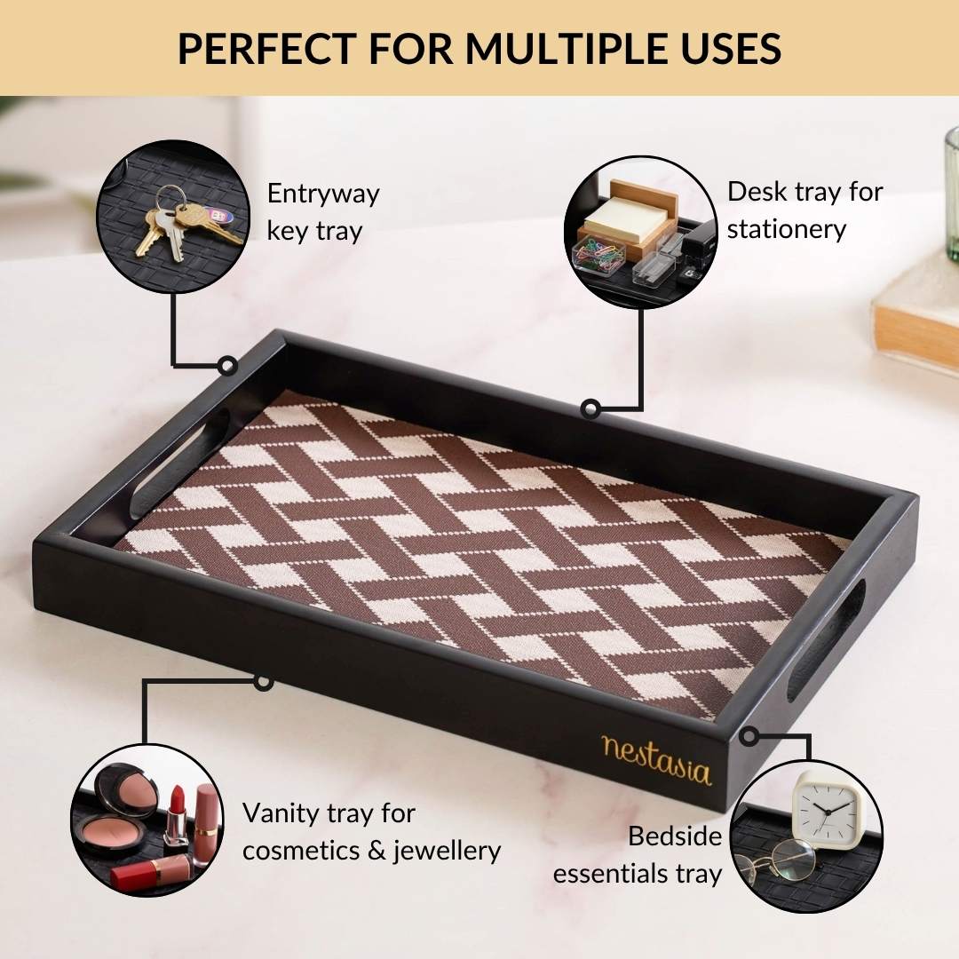 Multipurpose Decorative Tray Brown Small - Image 5