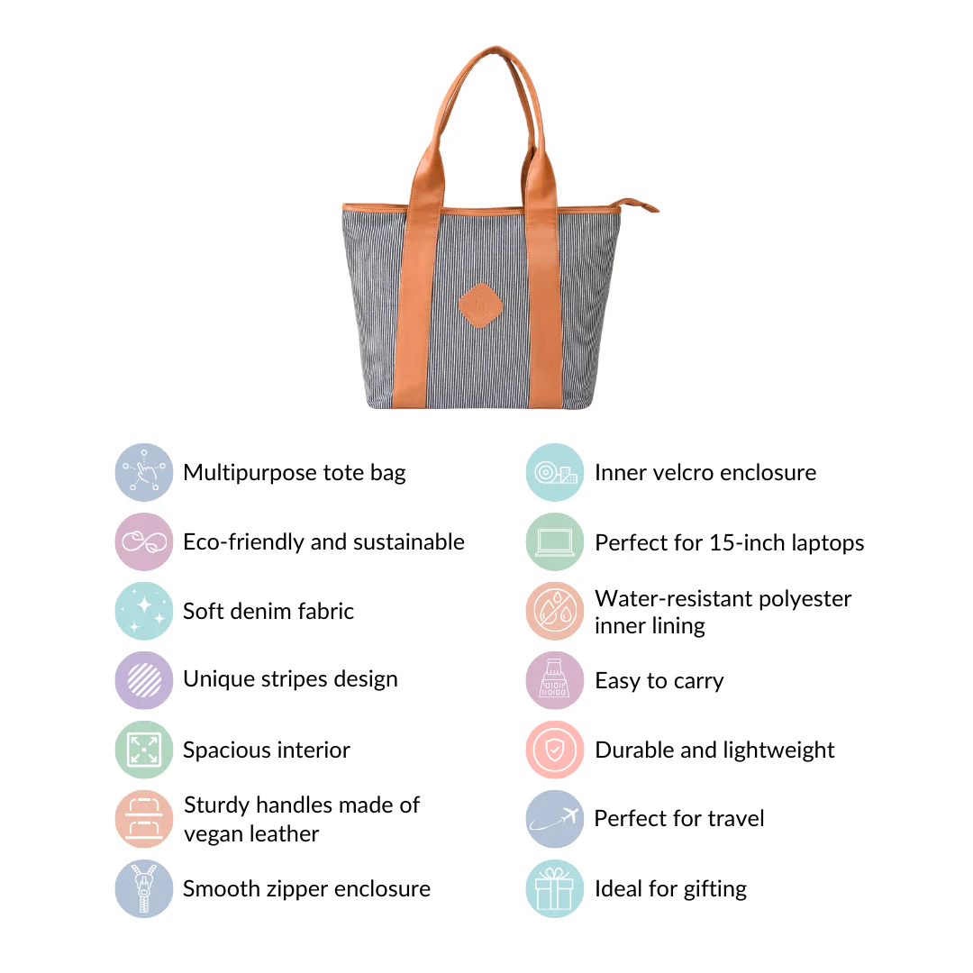 Multipurpose Denim Tote Bag - Image 4