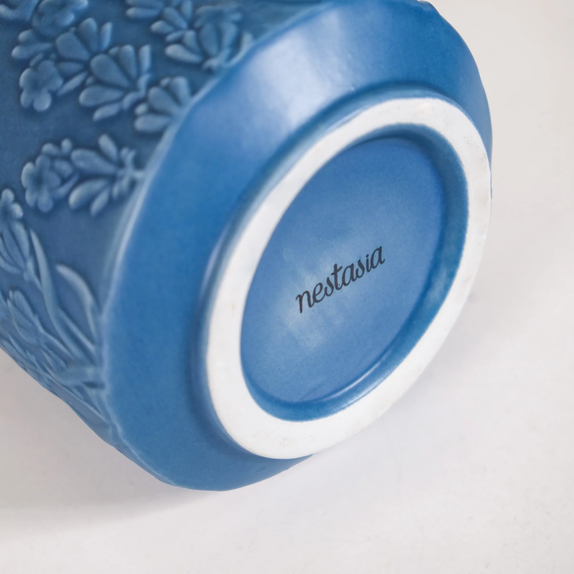 Multipurpose Floral Ceramic Jar Set Of 2 Blue - Image 8