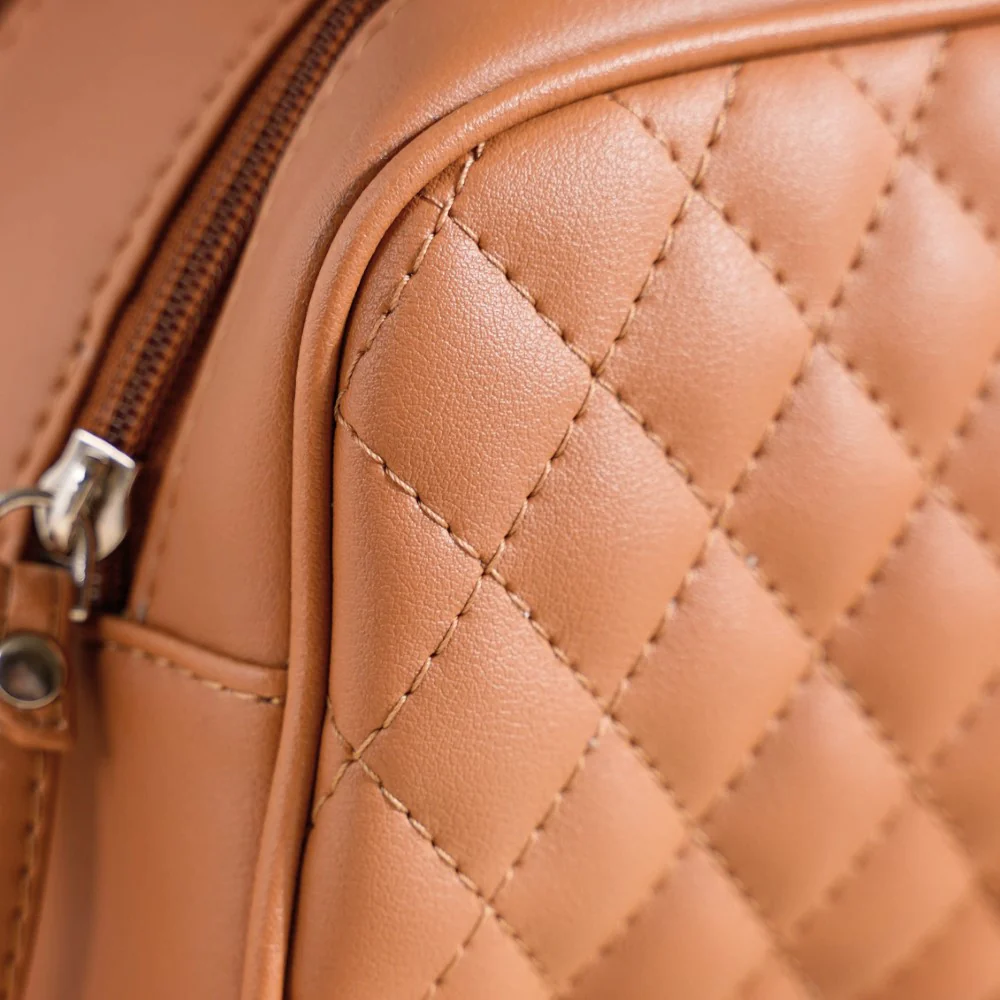 Multipurpose Quilted Vanity Pouch Brown - Image 9