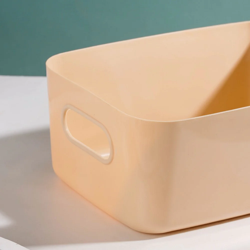 Multipurpose Storage Basket Beige Set Of 2 11 Inch - Image 12