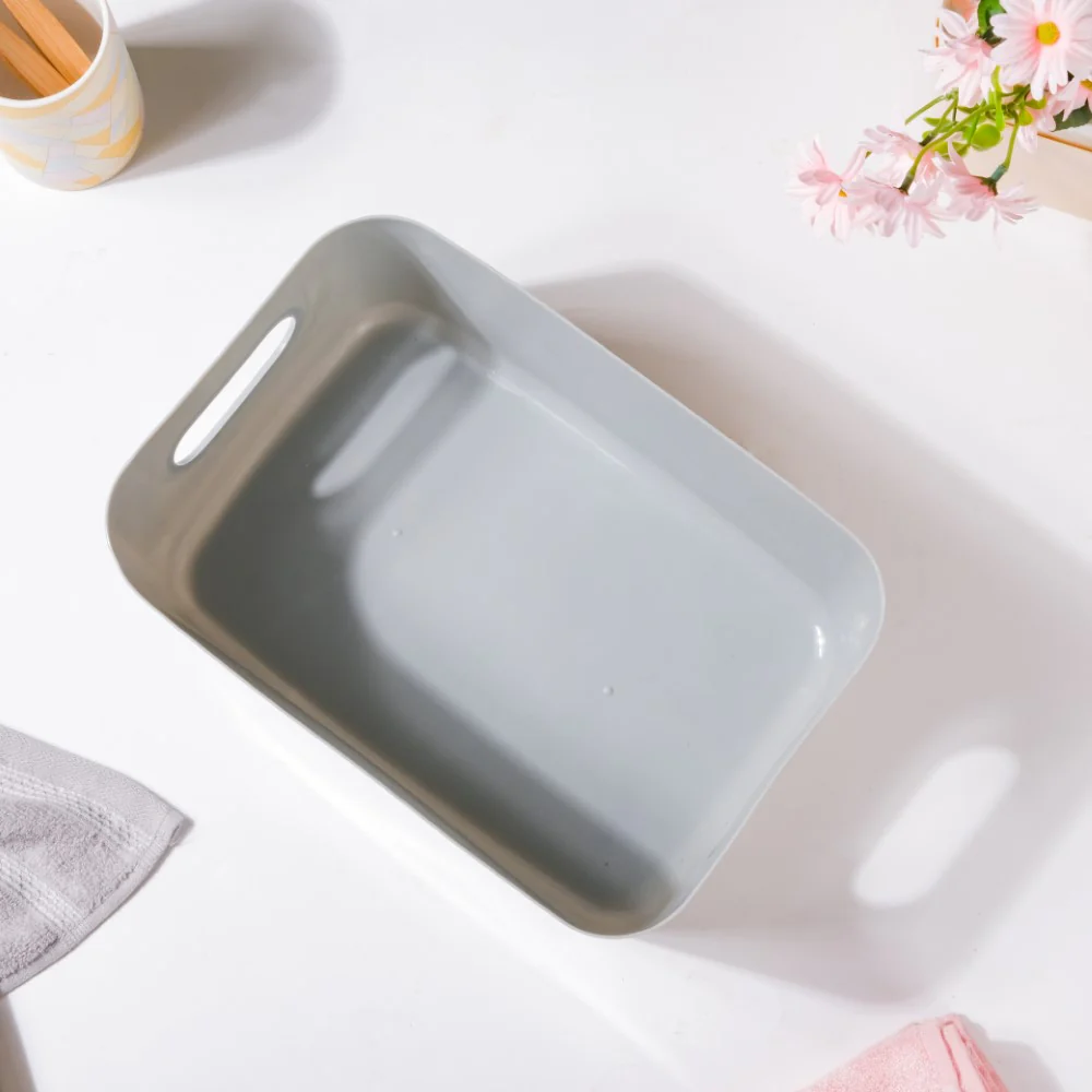 Multipurpose Storage Basket Grey Set Of 2 11 Inch - Image 6
