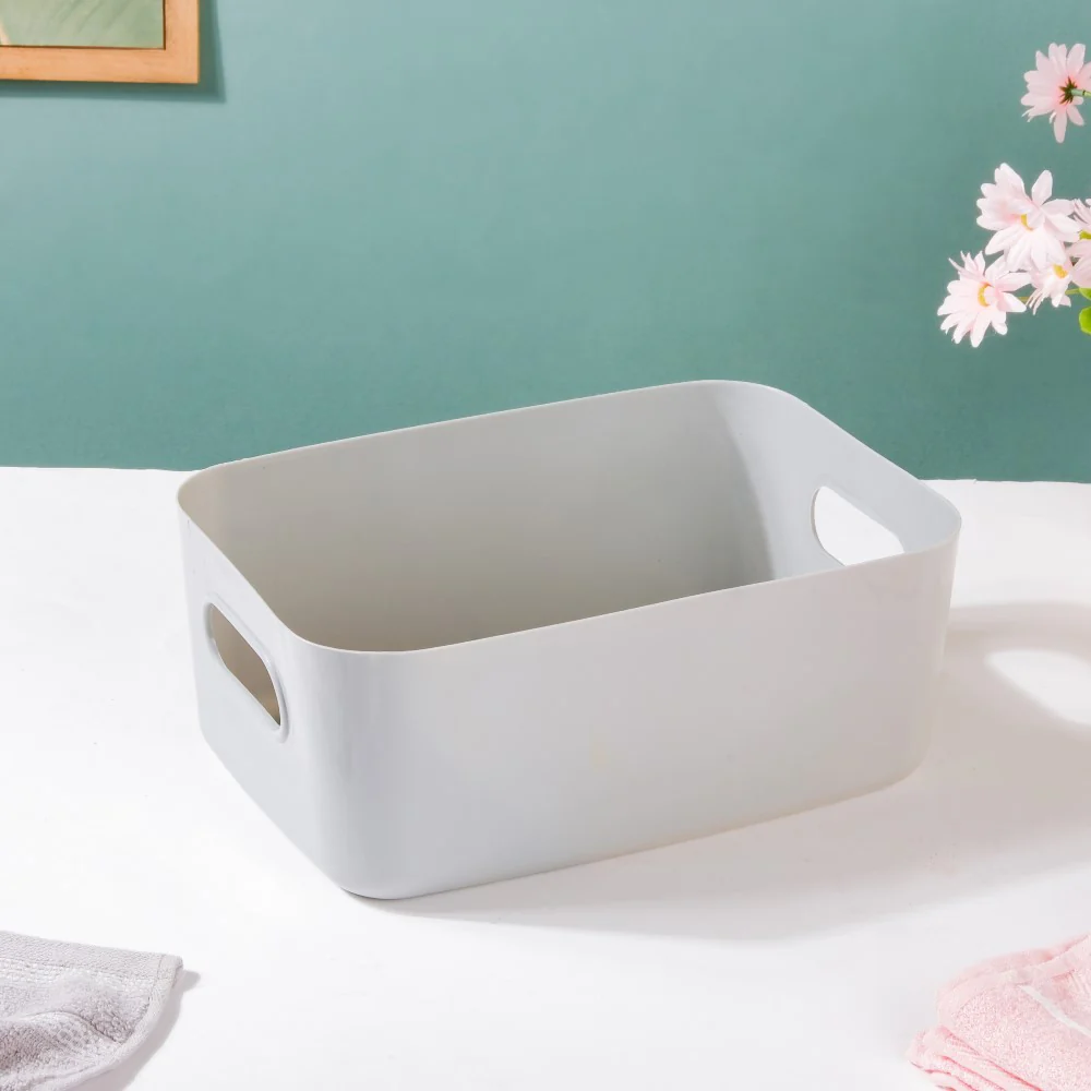 Multipurpose Storage Basket Grey Set Of 2 11 Inch - Image 9