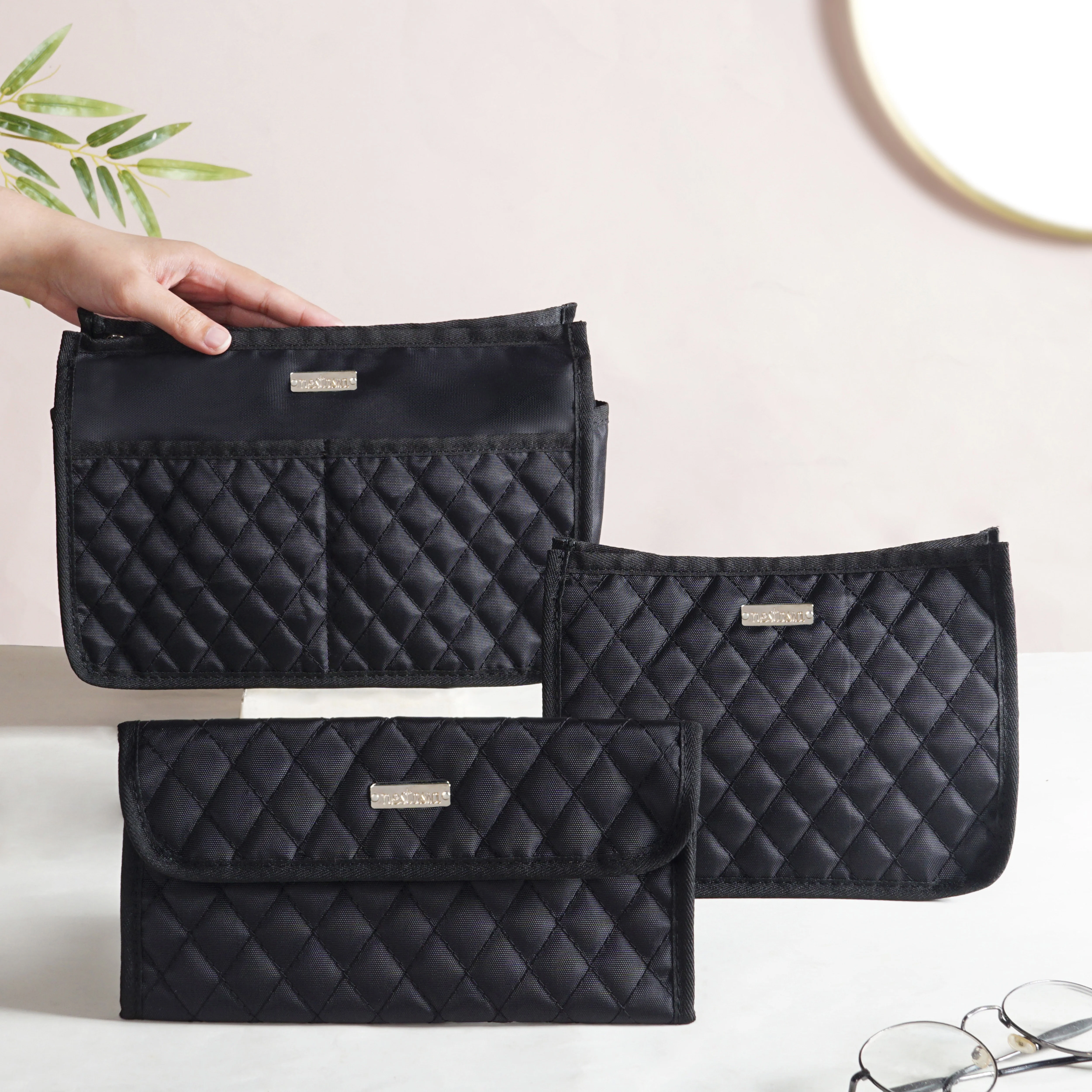 Multipurpose Travel Pouch Set Of 3 Black - Image 2