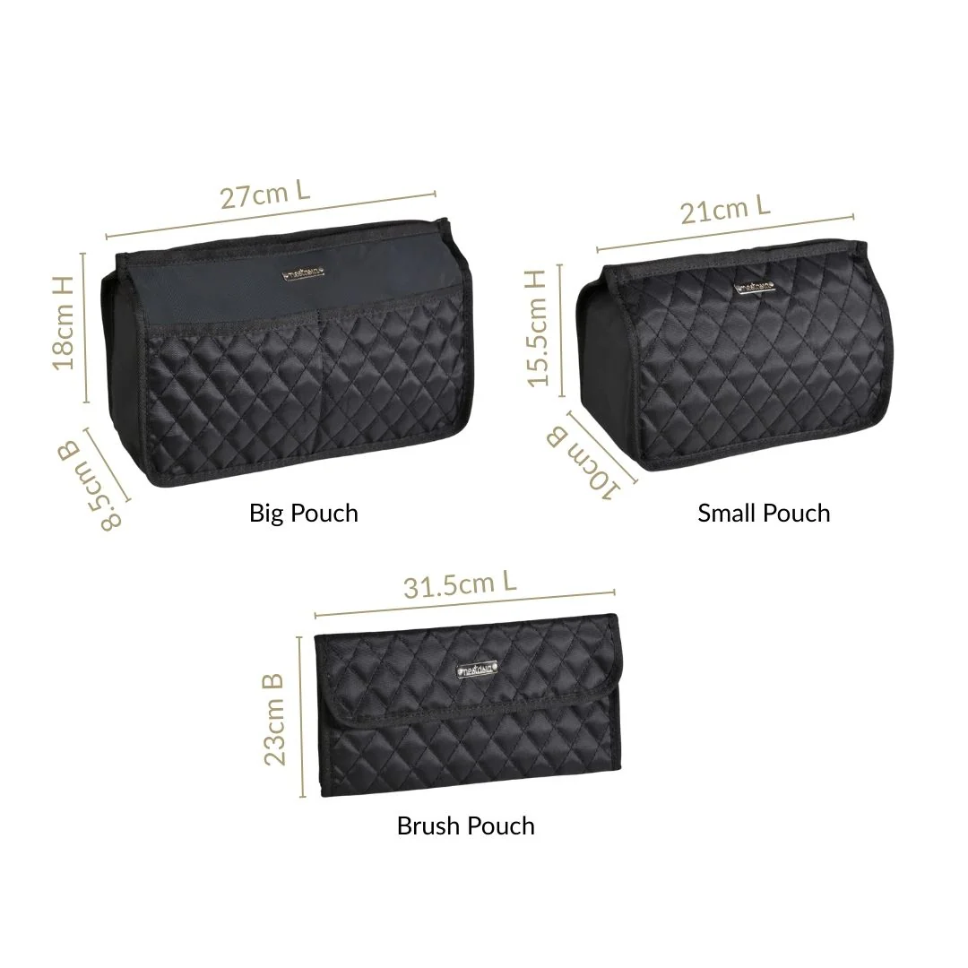 Multipurpose Travel Pouch Set Of 3 Black - Image 3