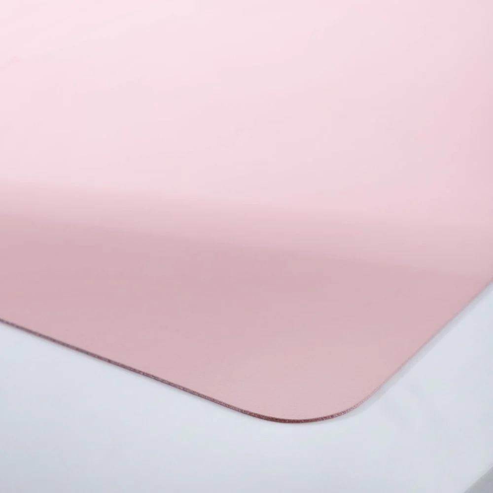 Multipurpose Vegan Leather Computer Desk Mat Pink 31.5 Inch - Image 5