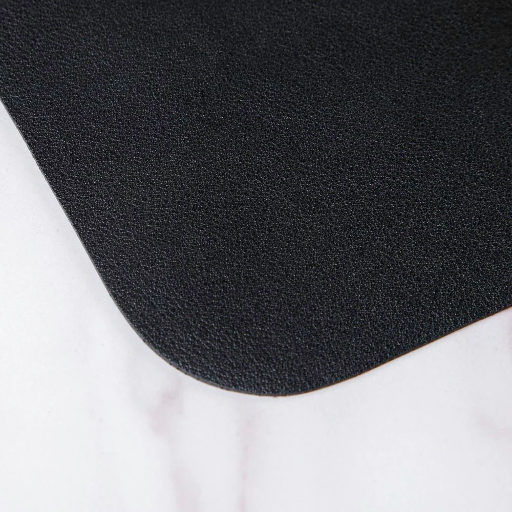 Multipurpose Vegan Leather Office Desk Mat Black 31.5 Inch - Image 5