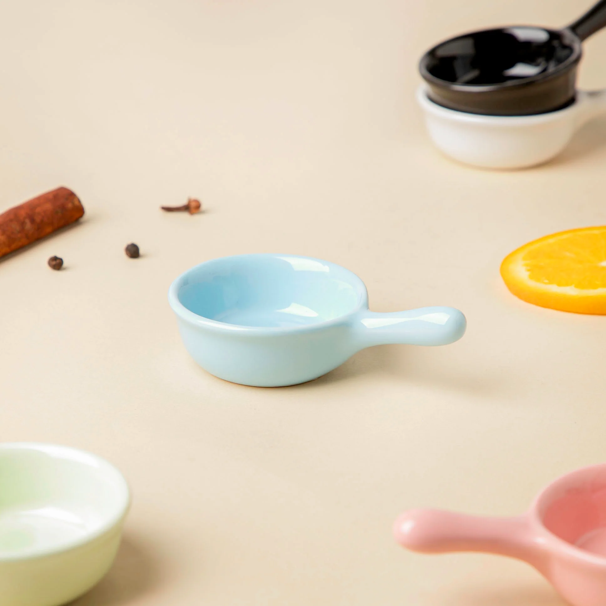 Munch Mania Dip Bowl With Handle Blue 30 ml - Image 4