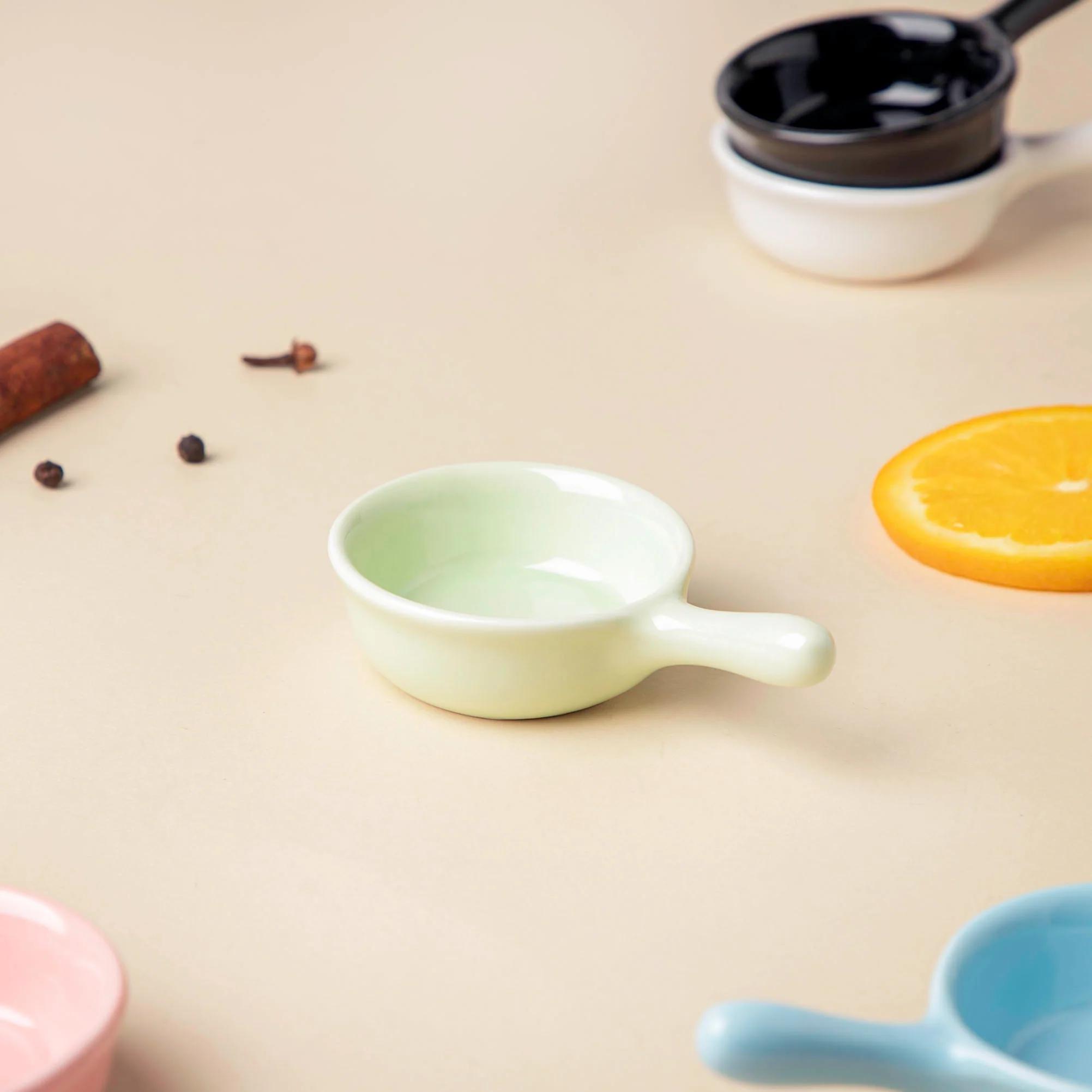 Munch Mania Dip Bowl With Handle Green 30 ml - Image 4