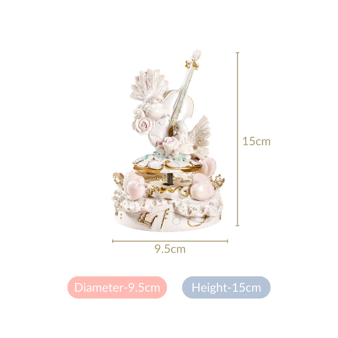 Music Box Rotating Love Decor Showpiece White - Image 6