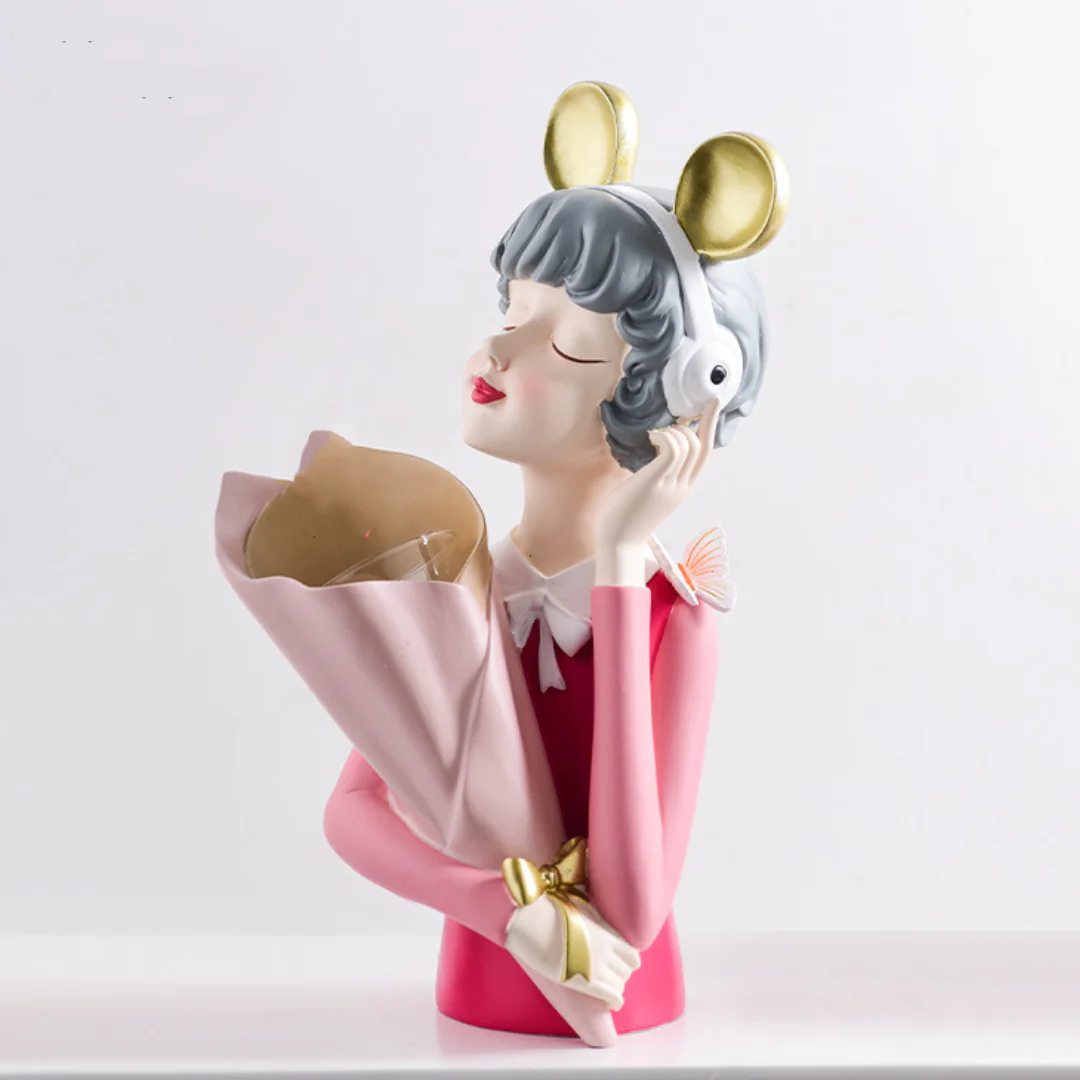 Musical Girl Showpiece Vase - Image 2