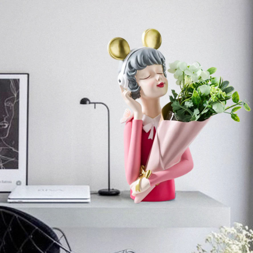 Musical Girl Showpiece Vase - Image 5