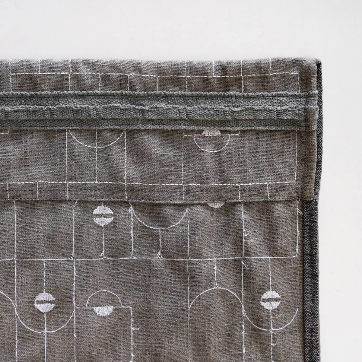 Mystic Grey Embroidered Door Curtain Set Of 2 84x54 Inch - Image 6