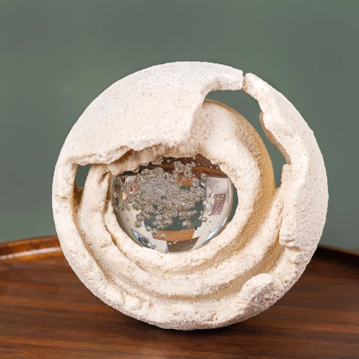 Crystal Ball Textured Sculpture - Image 2