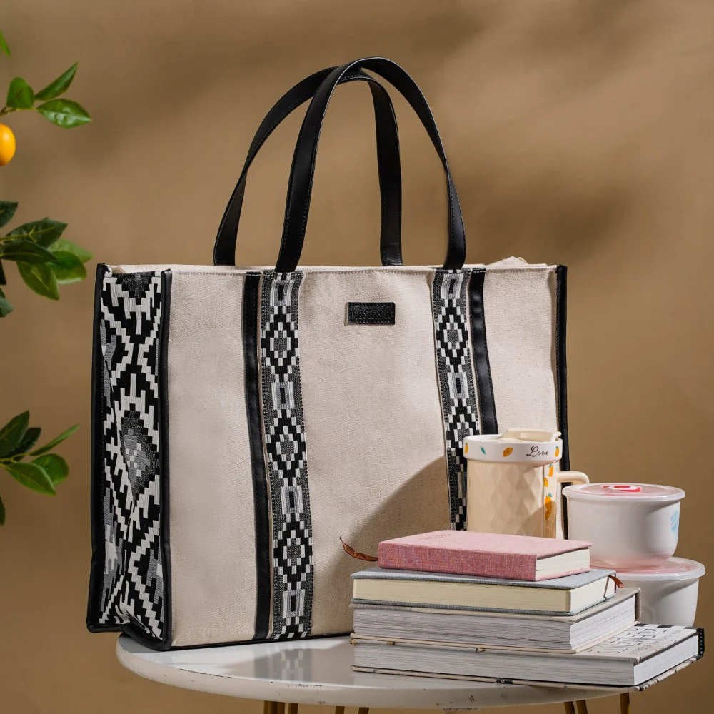Nahua Canvas Magazine Tote Bag Large 17 X 12 Inch - Image 2
