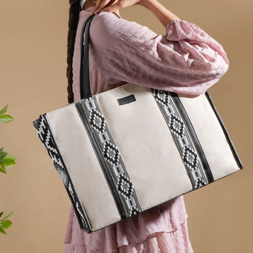 Nahua Canvas Magazine Tote Bag Set Of 2 - Image 7