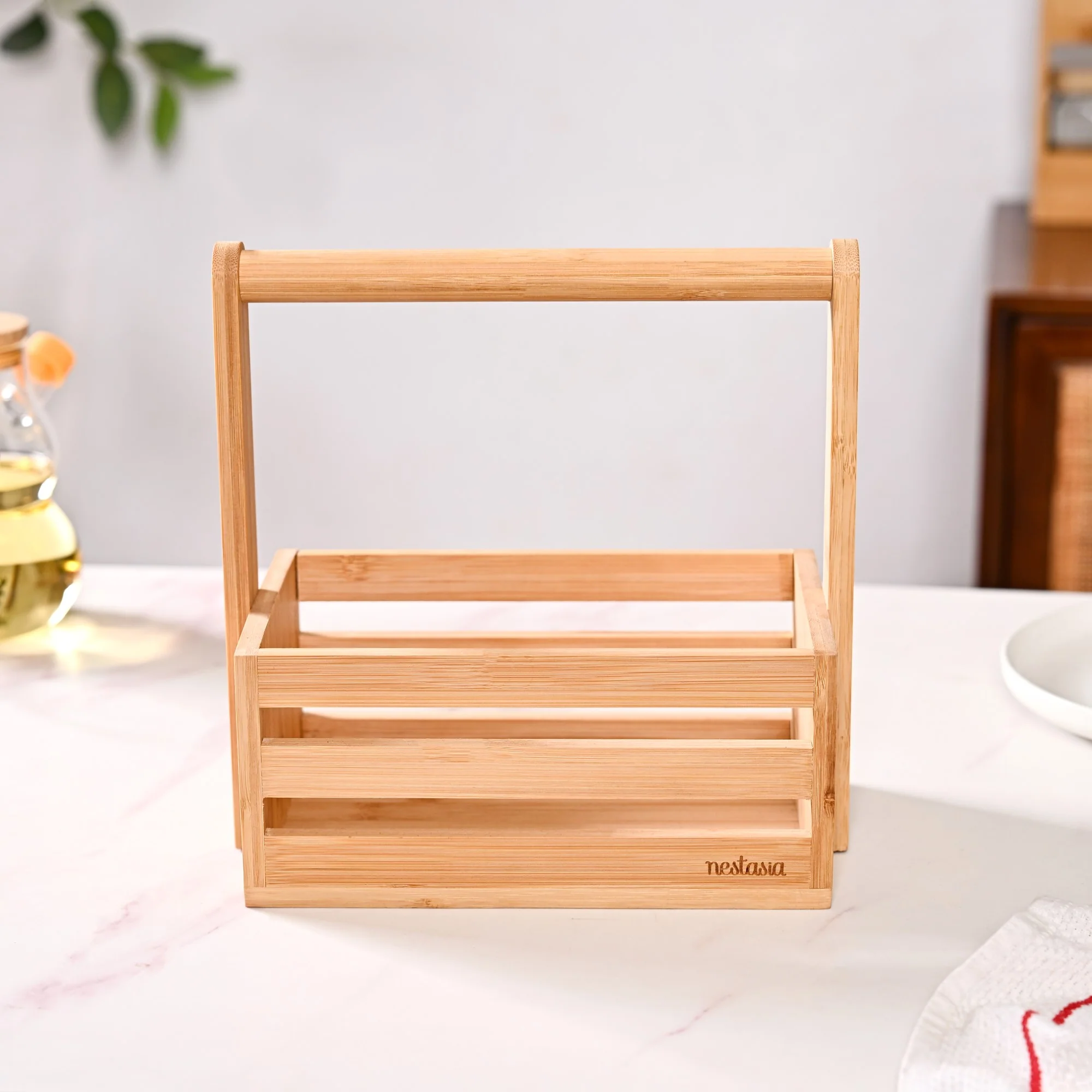 Natural Bamboo Crate Caddy - Image 10