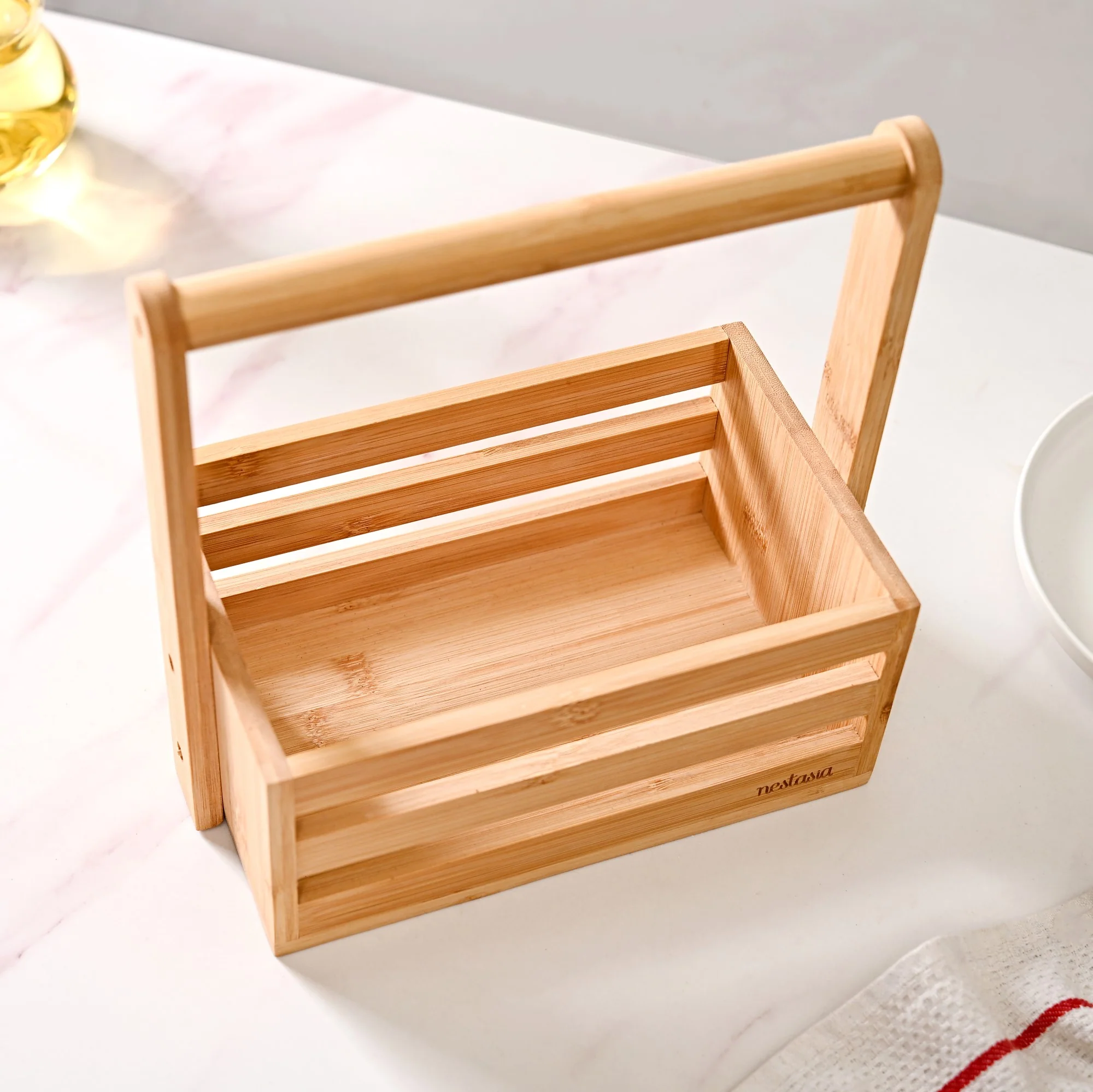 Natural Bamboo Crate Caddy - Image 7