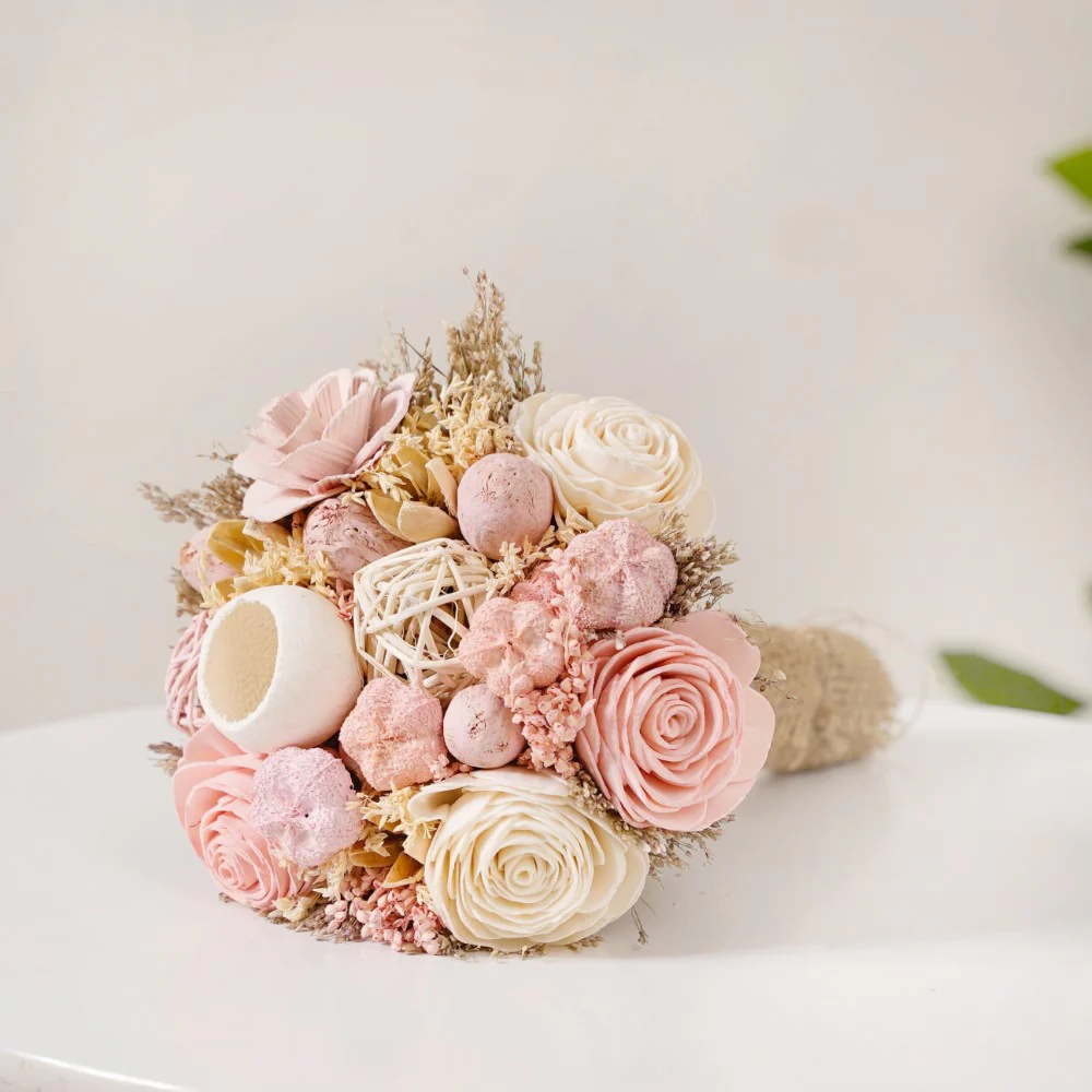 Natural Dried Flower Bouquet Pink - Image 4