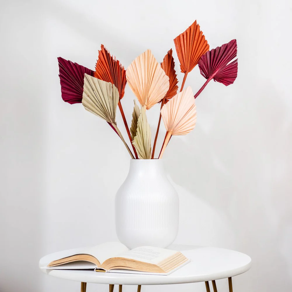 Natural Multicolored Palm Leaf Stems 10 Pieces - Image 3