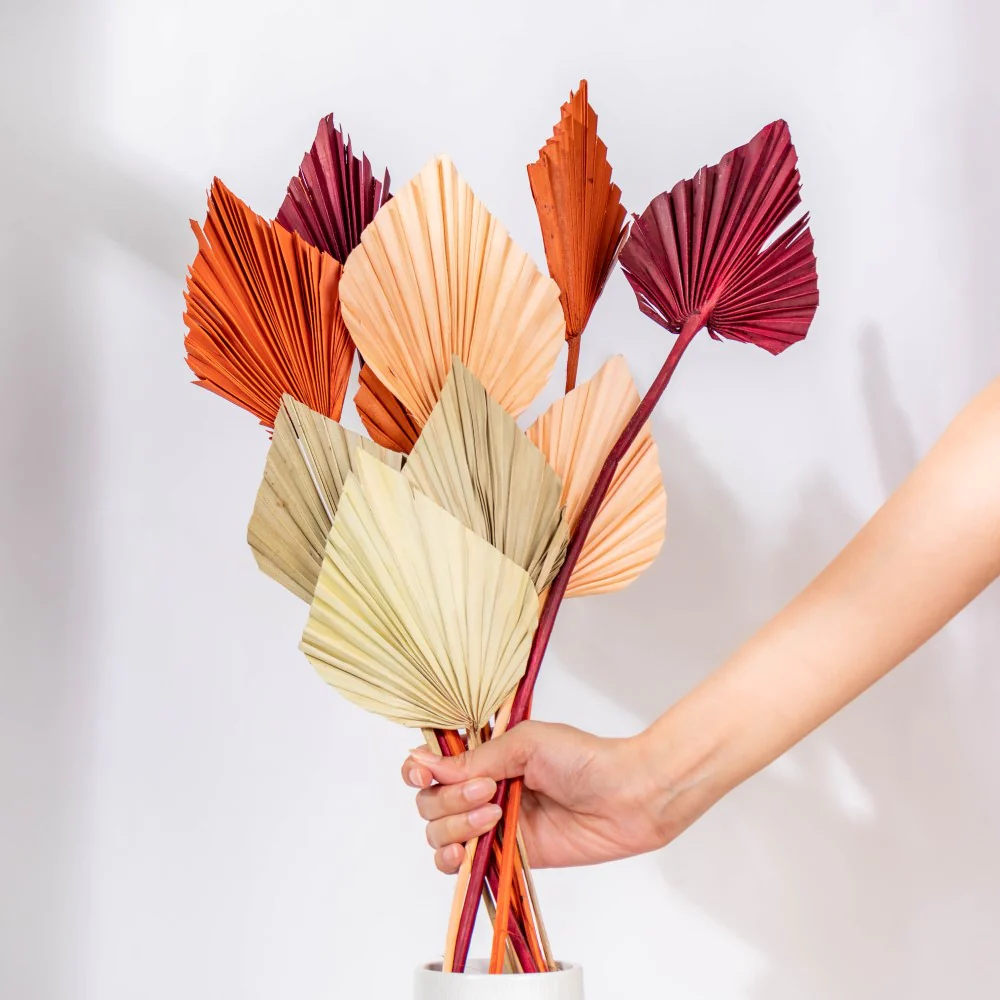 Natural Multicolored Palm Leaf Stems 10 Pieces - Image 4